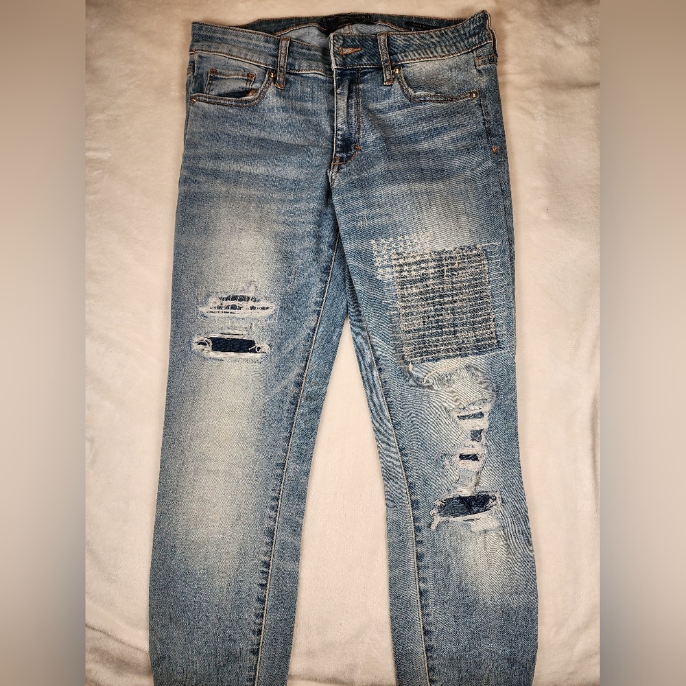 Abercrombie & Fitch Light Blue Distressed Jeans